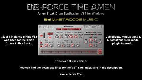 Free Vst plugin 2024 [DB Force The Amen]