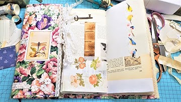 HOW TO MAKE A JUNK JOURNAL OUT OF A PLACEMAT! PLUS TOUGH TO FIT PAGES?! No Problem! Paper Outpost :)