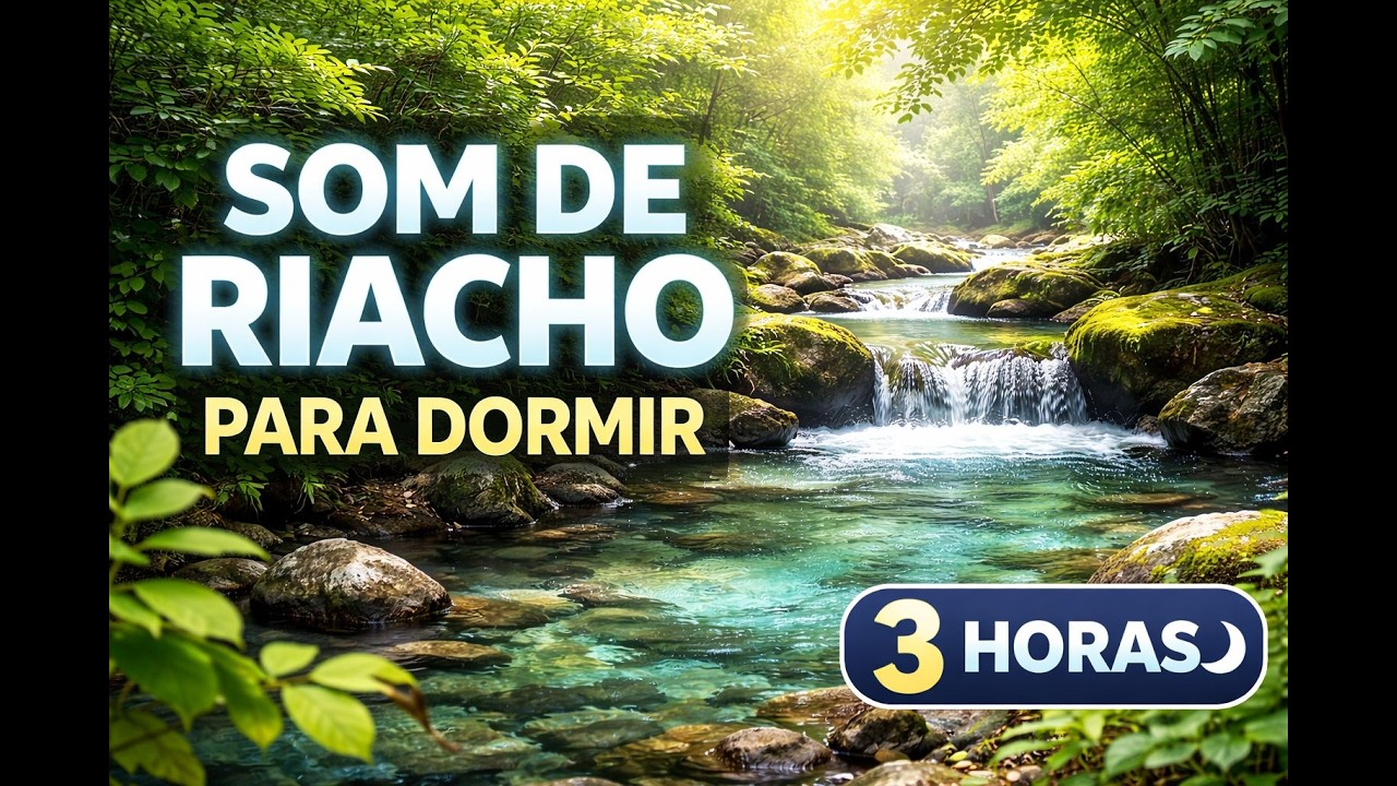Som de Riacho para Dormir Profundamente 🌊 Água da Natureza 3 Horas