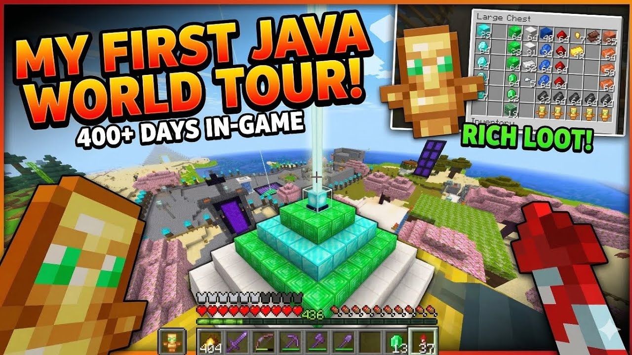 My First Minecraft Java Survival World Tour! (After So Many Hours ...