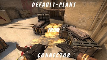 CS GO: Default Plant Molotov From Connector (128 tick) (Mirage)