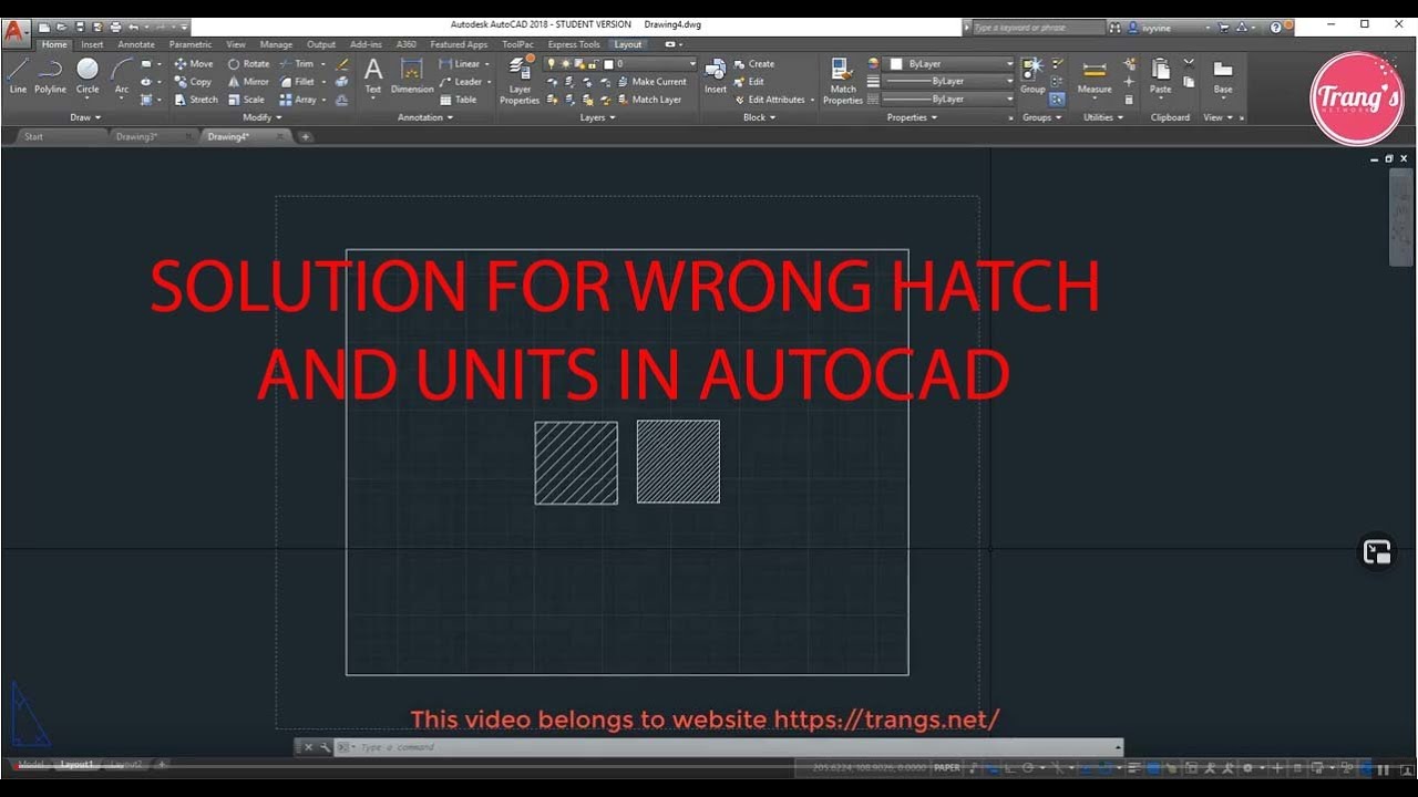Autocad Cha Problem Autocad problem solved | Wrong Hatch and Units in AutoCad - YouTube