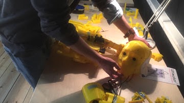 Preparing the InMoov robot at our workshop at Somerset House