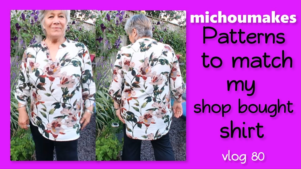 Patterns to match a bought shirt. - YouTube