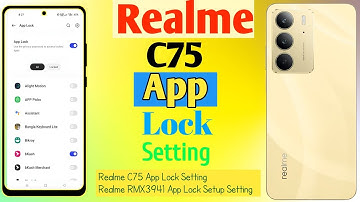 How To Realme C75 App Lock Setting/Realme RMX3941 App Lock Setup Setting || 2025
