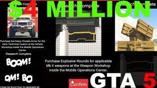 GTA 5 EXPLOSIVE BULLETS GUNRUNNING DLC FAST TRACK RESEARCH 4 MILLIONS