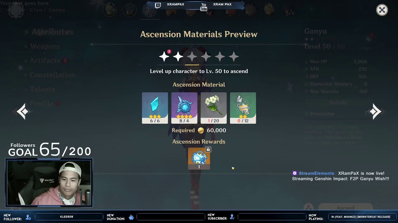 F2P Account Ganyu Wish!!