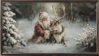 4 Hour Christmas Frame TV Art 🎄 | Santa & Reindeer | 4K Ambient Screensaver screenshot 3