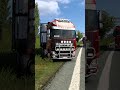 DAF XF снёс зеркало в Euro Truck Simulator 2  #ets2 #daf #eurotrucksimulator2 #dafxf530