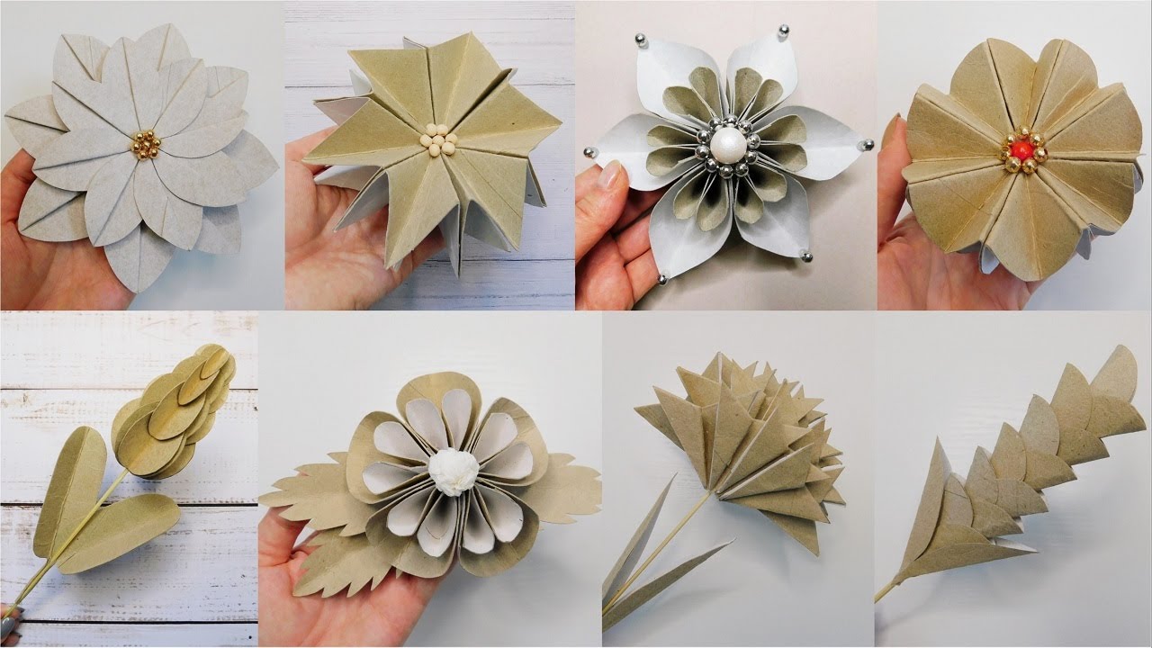 💥 8 Origami Flower DIY Ideas 🌼 Amazing Toilet Paper Rolls Transformation 🌻 Easy Handmade Crafts