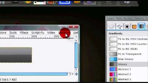How to create a glossy gradient in GIMP