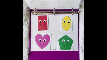 Colors and Shapes Matching Activities, Busy Book Activity Pages for Toddlers