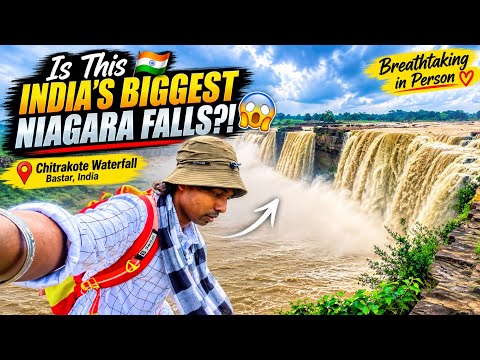 Is This India’s Biggest Niagara Falls?! 😱🇮🇳 |Chitrakote Waterfall | Breathtaking in Person
