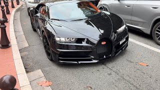 Crazy Black Bugatti Chiron Sport in Monaco | SV SVJ 812 comp
