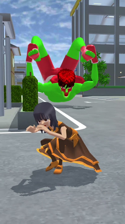 Ruby is Hiding from Giant monster  #sakuraschoolsimulator #サクラスクールシミュレーター #shorts#trending