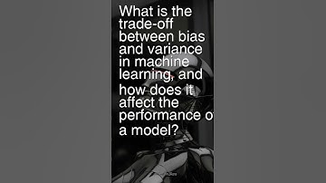 Today’s Ques: What is the trade-off between bias and variance in machine learning? #machinelearning