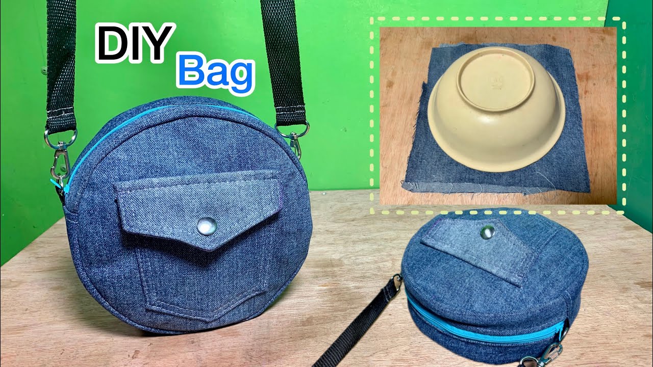 Lovely DIY Purse Bag Denim Tutorial / Design Old Jeans Recycle Idea ...