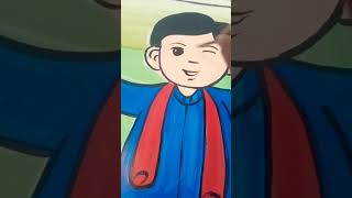lukis dinding untuk sekolah TK dan SD.