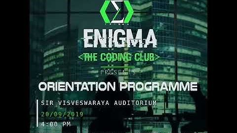 Enigma Orientation 2019 Teaser