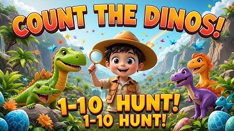 Count Hidden Dinosaurs 1-10 🦕 Fun Learning Song for Kids | Dino Hunt