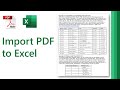 How to Import PDF to Excel // #shorts