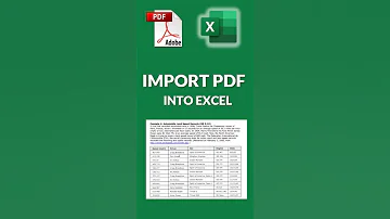 How To Import PDF To Excel Shorts 