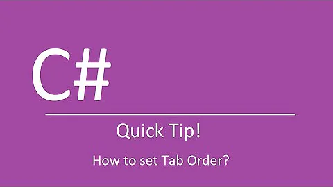 How to set Tab Order?