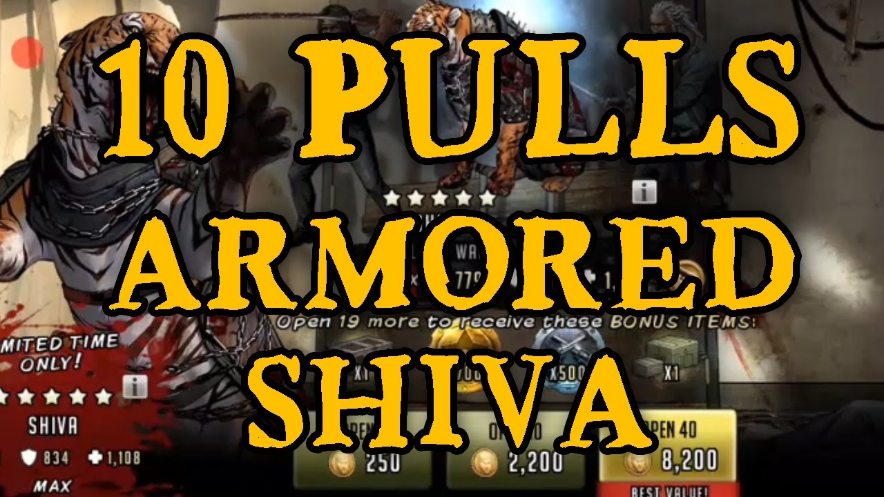 *** 10 PULL *** ARMORED SHIVA!! [ The Walking Dead Road to Survival ]