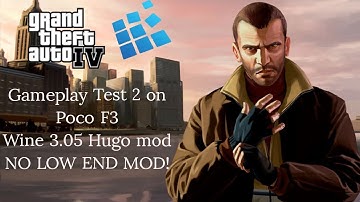 Exagear: GTA IV - No Low End Mod - Gameplay Test 2/ Wine 3.05 Hugo Turnip+Zink