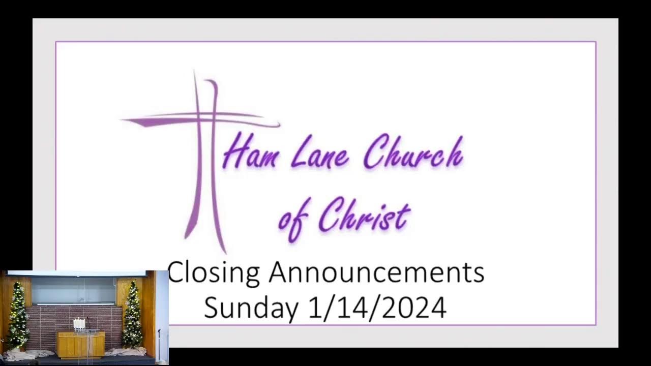 Ham Lane Church of Christ Service YouTube
