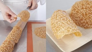Technique de cuisine : préparer des tuiles caramelisées