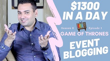 Google Adsense With CPA Marketing: Earn $1300 From Event Blogging in 24 hours from GOT8