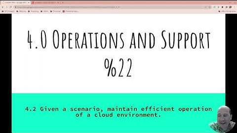 Cloud+ 4.2 Given a scenario, maintain efficient operation of a cloud environment.