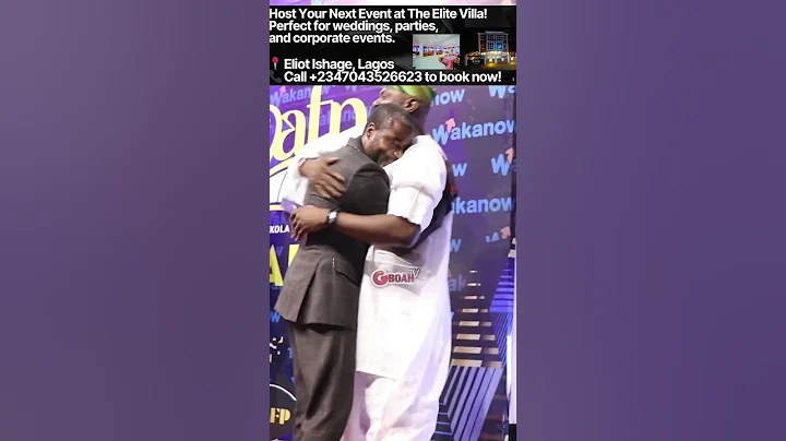 Ibrahim Chatta And Odunlade Adekola Share An Emotional Hug On Stage