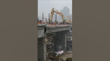 VIRAL: Massive Highway Collapse, Giant Concrete Pillars Fail,Roadway Falls Down #fail #construction