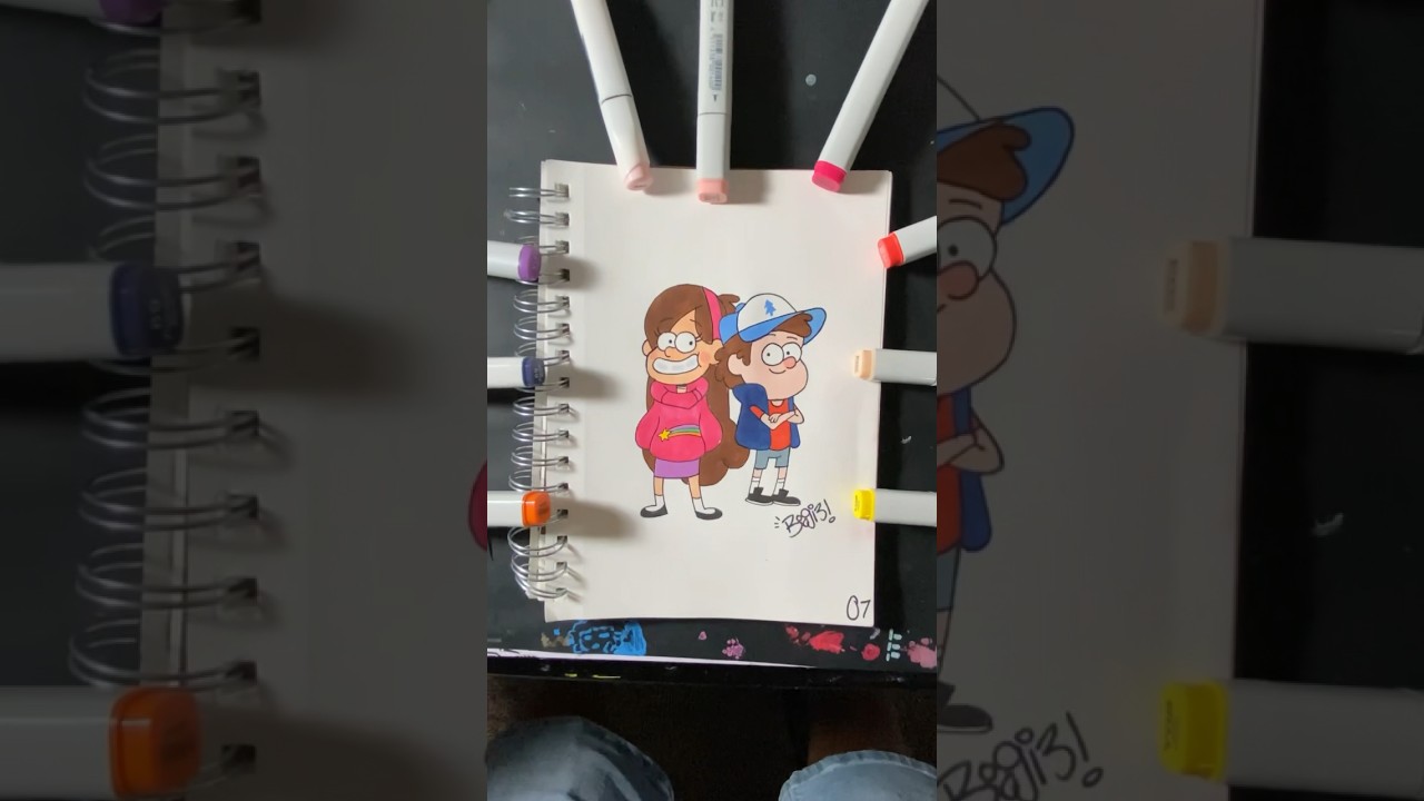 DRAWING my fav childhood CARTOONS Day 7/30 - GRAVITY FALLS 