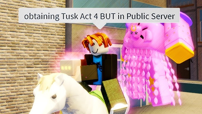 You gotten the Legendary Stand Tusk Act 4 - Roblox