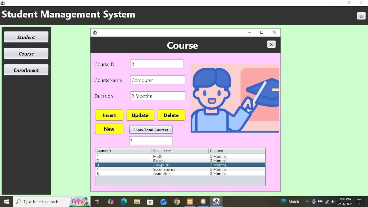 Student Management System Using Java - YouTube