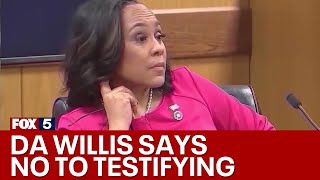 Fani Willis says she won't testify before committee | FOX 5 News