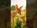 “A Rabbit’s Watermelon Dream That Broke Twice”🐇🌱#shorts