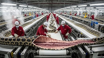 Inside the Python Skin Factory | How Giant Snakes Become Luxury Bags (Full Process)