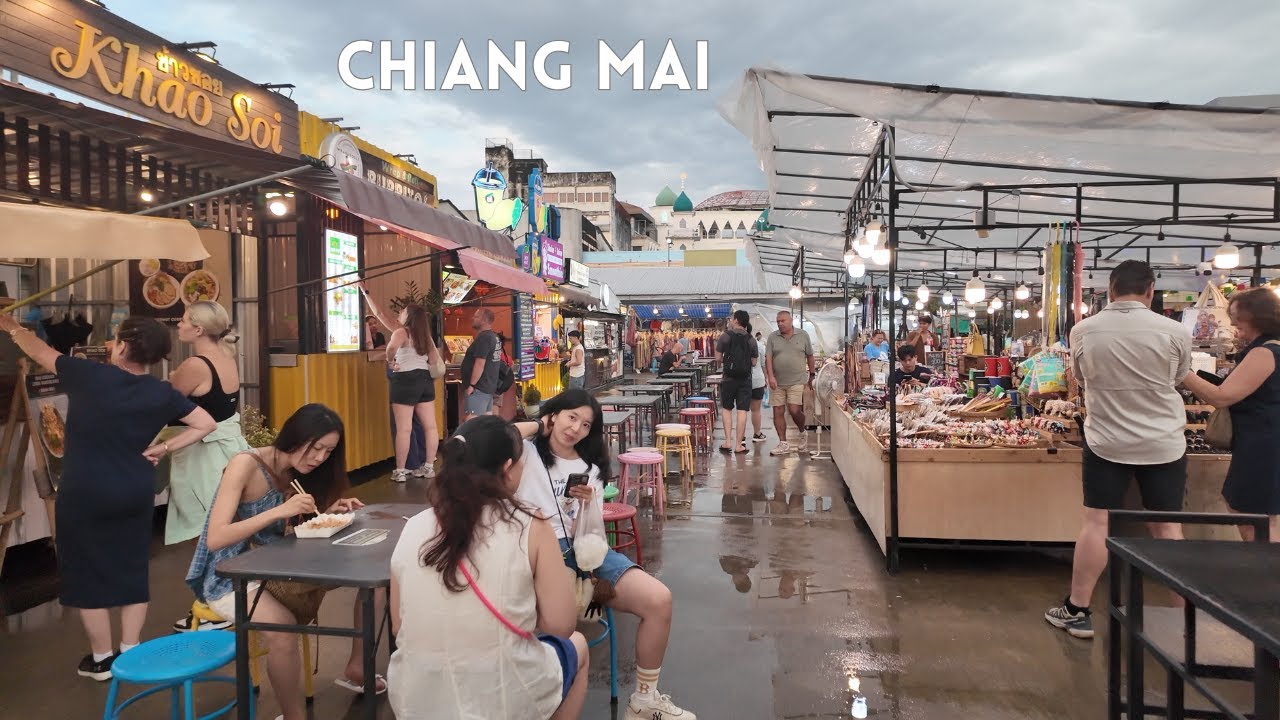 Chiang Mai Night Bazaar 4K Walk | Thailand’s Most Lively Night Market