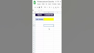 Converter Primeira Letra para Caixa Alta no Google Sheets #shorts