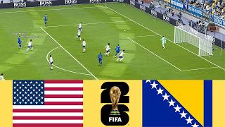 USA vs Bosnia and Herzegovina | FIFA World Cup 2026 | Round of 32 | PES 2021 Simulation