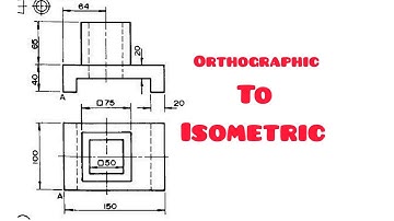 Isometric views 2 in | Technical drawing | Engineering drawing