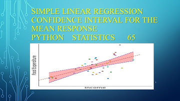 简单线性回归系数参数估计置信区间的均值（Confidence Interval for the Mean Response）Python统计72——Python程序设计系列175