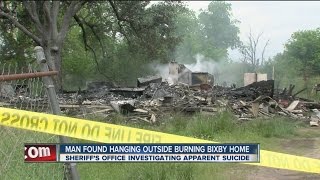 Man Found Hanging Outside Burning Bixby Home