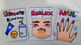 Paper Diy ❄️ Roblox Baddie Skincare and Makeup 💖 Blind Bag Paper | satisfying ASMR | Tutorial