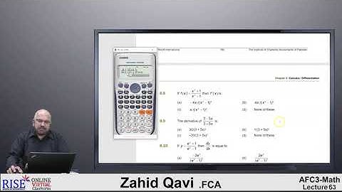 CA AFC 03 QM Maths by Sir Zahid Qavi Lecture # 07 (Chapter # 8 & 9)