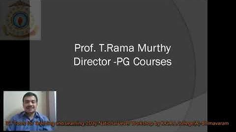 National Level Online Workshop on ICT Tools